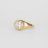 1.0CT-3.0CT Bezel Oval Cut Moissanite Diamond Flush Engagement Ring