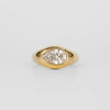 1.50CT-2.50CT Pear Cut Diamond Unique Flush Set Engagement Ring