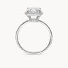 1.0-3.0 CT Cushion Cut CVD Diamond Halo Pave Setting Engagement Ring