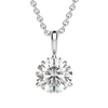 0.25-1.5ct Round Cut Moissanite Solitaire Necklace