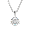 0.25-1.5ct Round Cut Moissanite Solitaire Necklace
