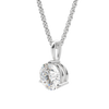 0.25-1.5ct Round Cut Moissanite Solitaire Necklace