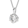 0.25-1.5ct Round Cut Moissanite Solitaire Necklace