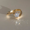 1.0CT-2.0CT Round Cut Moissanite Unique Diamond Engagement Ring
