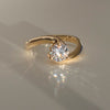 1.0CT-2.0CT Round Cut Moissanite Unique Diamond Engagement Ring