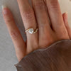 1.0CT-2.0CT Round Cut Moissanite Unique Diamond Engagement Ring