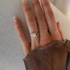 1.0CT-2.0CT Round Cut Moissanite Unique Diamond Engagement Ring