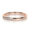 Channel Set Curved Moissanite Half eternity Wedding Band