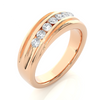 3mm Seven Stone Round Moissanite Men's Wedding Band