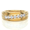 3mm Seven Stone Round Moissanite Men's Wedding Band