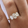 2.0 CT Oval CVD Diamond Three Stone Engagement Ring