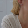 0.46 TCW Round & Baguette Moissanite Diamond Ear Crawler Earrings