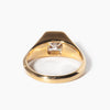 1.0CT-2.0CT Asscher-cut Moissanite Diamond Thick Band Engagement Ring