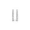 Round Cut Diamond Shared Prongs Hoops Earrings for Women