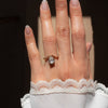 1.0CT-2.0CT Pear Cut Moissanite Diamond Unique Engagement Ring
