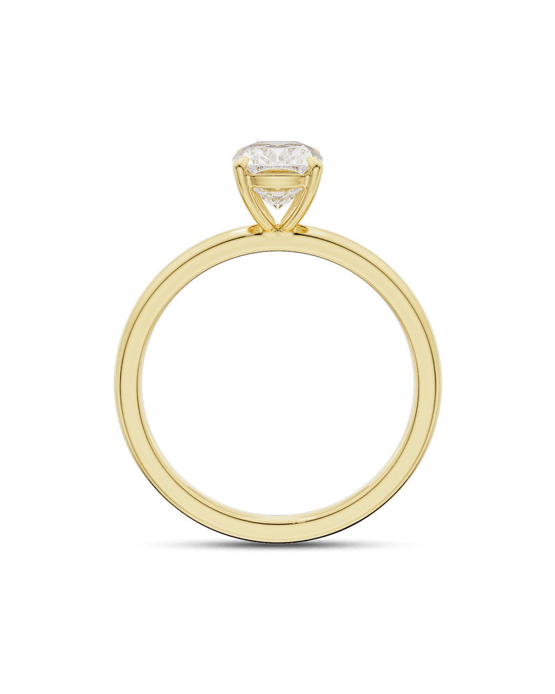 1.0 -3.0 CT Emerald CVD Diamond Solitaire Engagement Ring