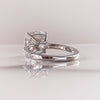 4.0 CT Cushion Moissanite Solitaire Pave Setting Engagement Ring