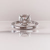 4.0 CT Cushion Moissanite Solitaire Pave Setting Engagement Ring