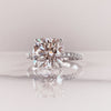 4.0 CT Cushion Moissanite Solitaire Pave Setting Engagement Ring