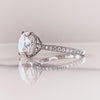 4.0 CT Cushion Moissanite Solitaire Pave Setting Engagement Ring