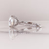 4.0 CT Cushion Moissanite Solitaire Pave Setting Engagement Ring