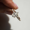 1.0 - 2.50 CT Pear CVD Diamond Hidden Halo Pave Setting Engagement Ring