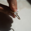 1.0 - 2.50 CT Pear CVD Diamond Hidden Halo Pave Setting Engagement Ring