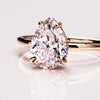 1.09 - 3.09 CT Pear CVD Diamond Hidden Halo Engagement Ring