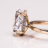 1.09 - 3.09 CT Pear CVD Diamond Hidden Halo Engagement Ring