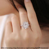 1.0 CT-3.0 CT Radiant CVD Diamond Halo Pave Setting Engagement Ring