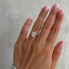 1.5-3.5 CT Radiant CVD Diamond Solitaire Engagement Ring