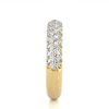 4mm Three Row Moissanite Men's Wedding Band In Yellow Gold