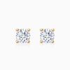 Round Cut Moissanite Diamond Stud Earrings for Women