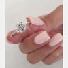1.0ct Emerald Cut Solitaire Dainty Pave Moissanite Engagement Ring