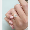 1.60CT Pear Cut Moissanite Cluster Engagement Ring