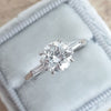 1.31CT Round Brilliant Cut Moissanite 3 Stone Engagement Ring