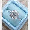 1.30ct Radiant Cut Halo Style Moissanite Diamond Engagement Ring
