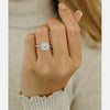1.50ct Cushion Cut Moissanite Halo Style Diamond Engagement Ring