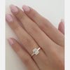1.0CT Radiant Cut Moissanite 3 Stones Engagement Ring