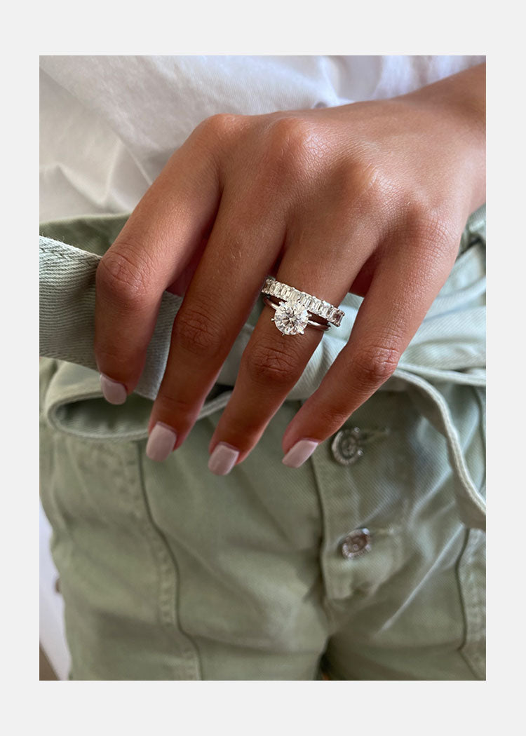 1.50ct Round Brilliant Cut Moissanite Solitaire Engagement Ring