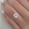 1.50ct Cushion Cut Moissanite Halo Style Diamond Engagement Ring