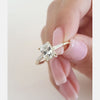 1.0CT Radiant Cut Moissanite 3 Stones Engagement Ring
