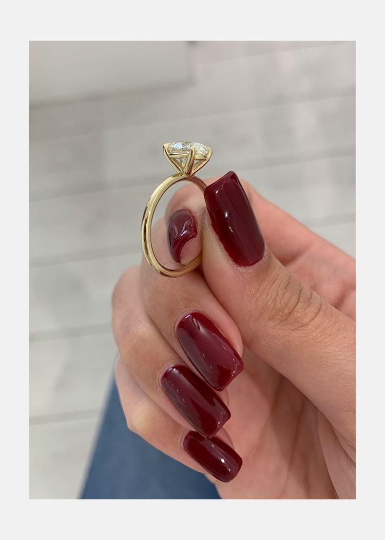 1.50ct Oval Cut Moissanite Solitaire Style Engagement Ring