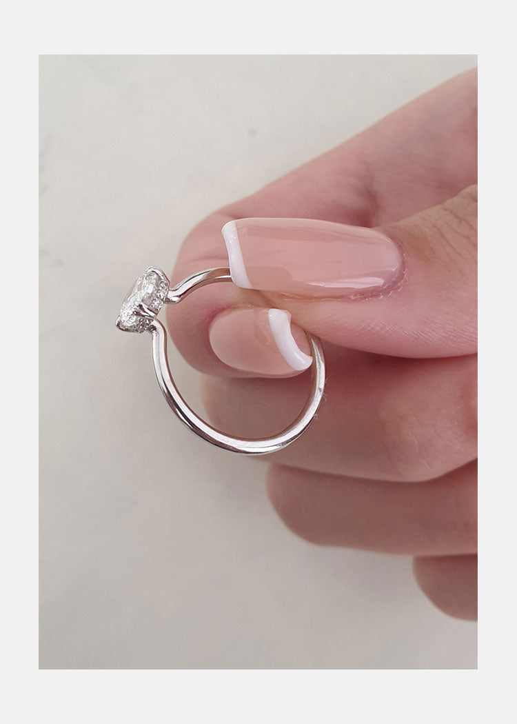 1.0ct Oval Cut Moissanite Solitaire Style Engagement Ring