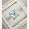 1.50ct Cushion Cut Moissanite Halo Style Diamond Engagement Ring
