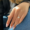 1.0ct Princess Cut Solitaire Style Moissanite Engagement Ring