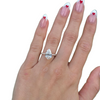 1.50 -3.08 CT Pear CVD Diamond Pave Setting Engagement Ring