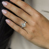 1.10 - 3.10 Pear Moissanite Hidden Halo Pave Setting Engagement Ring