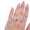 1.62-3.62 CT Radiant  CVD Diamond Pave Setting Engagement Ring