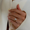 1.50CT-2.50CT Oval Cut Moissanite Diamond Unique Engagement Ring